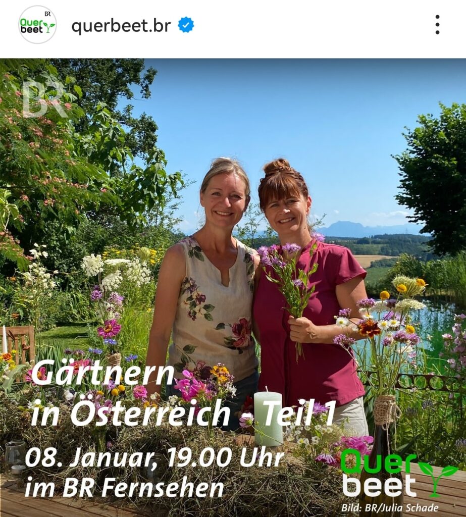 Querbeet Sendung zu Gast bei Patrizia Haslinger – Die Herzensgärtnerin Fernsehtipp Querbeet Sendung aus dem Garten von Patrizia Haslinger