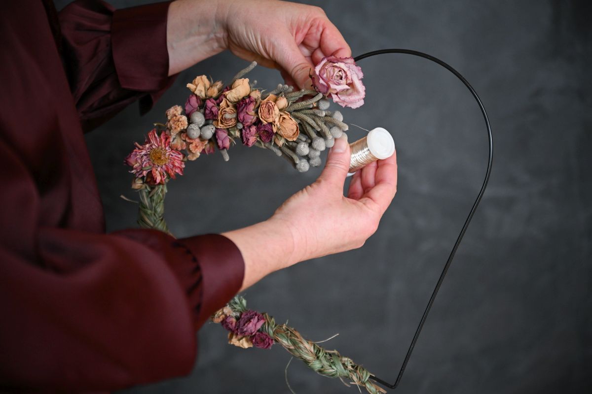 Valentinstagsloop in Herzform -Valentinstag DIY Blog Die Herzensgärtnerin